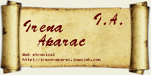 Irena Aparac vizit kartica
